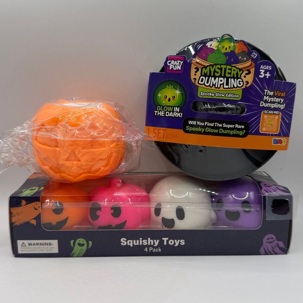 Viral Halloween Squishy Bundle RMS Mystery Dumpling Ghost Pumpkin Toys